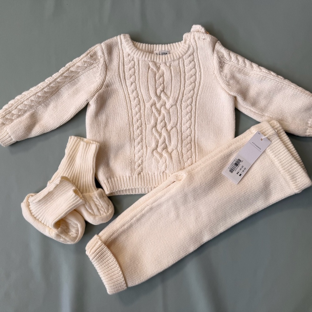 Janie and Jack Baby Girl Knit Set 6-12 months